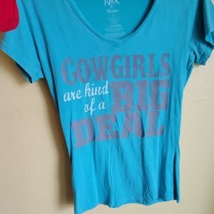 3 Tshirts - 2 AE & 1 Wrangler Cowgirl